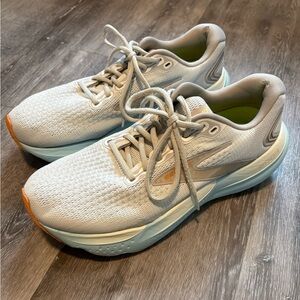 Brooks Womens Glycerin GTS 21 Coconut Aqua Autumn Sunset Running Shoes Sz 11 B